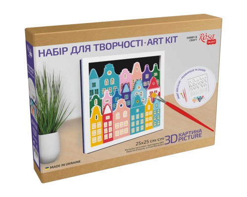 Набір для творчості Rosa Talent 3D 4 Будиночки Амстердам 25 х 25 см (4823098540090)