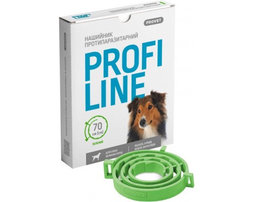 Нашийник для тварин ProVET Profiline для великих порід (інсектоакарицид) 70 см зелений (4823082431014)