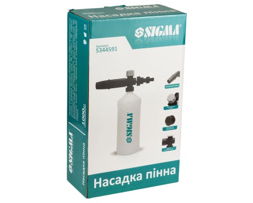 Насадка для мийки високого тиску Sigma пінна, 1л (5344591)
