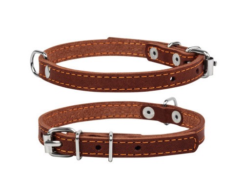 Нашийник для тварин Collar одинарний Ш 20 мм Д 32-40 см коричневий (01336)