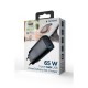 Зарядний пристрій Gembird USB-A + 2xType-C (PD18W + QC3.0 27W) black (TA-UC-PDQC65-01-BK)