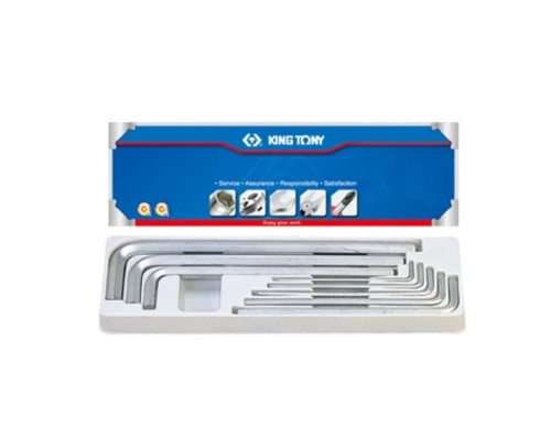Ключ KING TONY шестигранний 8 шт. екстрадовгий Г-подібний 2-10 мм (20208MR)