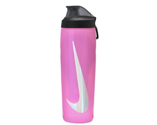 Пляшка для води Nike Refuel Bottle Locking Lid 24 OZ рожевий, чорний, сріблястий 709 мл N.100.7668.637.24 (887791745026)