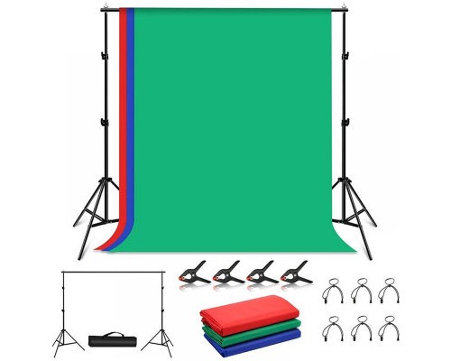 Фон Puluz Kit Green/Blue/Red 200x200 cm (PKT5204)