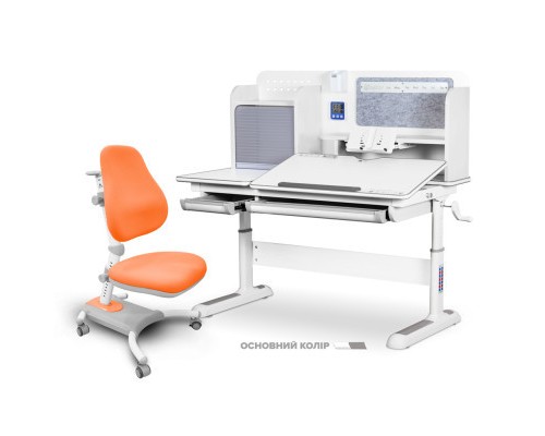 Парта з кріслом Mealux Winnipeg Multicolor + Omega (BD-630 WG/G+Y-220 KY)