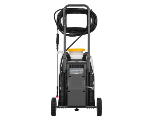 Обприскувач 2E AquaSpray 40LR 40л, 12В, 1х12Ah, 7бар, 2.9л/хв, шланг 15м, на колесах (2E-40LWBS15)