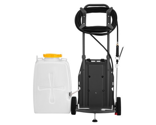 Обприскувач 2E AquaSpray 40LR 40л, 12В, 1х12Ah, 7бар, 2.9л/хв, шланг 15м, на колесах (2E-40LWBS15)