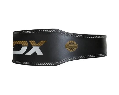 Атлетичний пояс RDX 4 шкіряний Black Gold S (WBS-4RB-S)