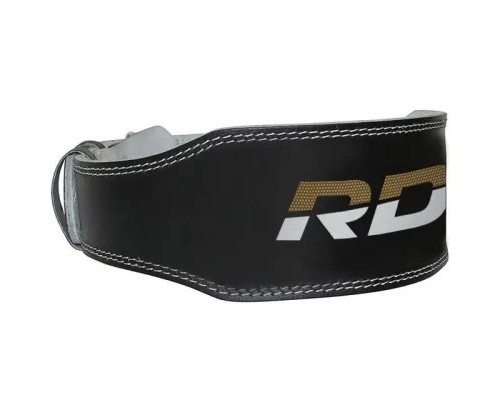 Атлетичний пояс RDX 4 шкіряний Black Gold S (WBS-4RB-S)