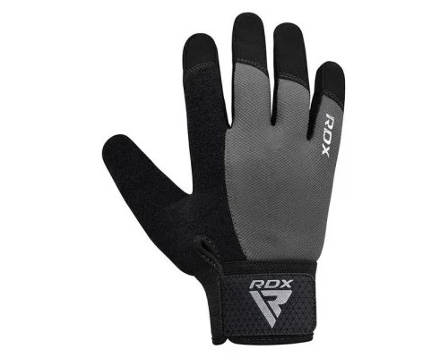 Рукавички для фітнесу RDX W1 Full Finger Plus Grey M (WGA-W1FG-M+)