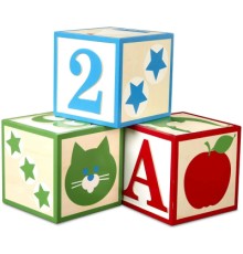 Кубики Melissa&Doug Набір з 3-х великих дерев'яних кубиків (MD30543)