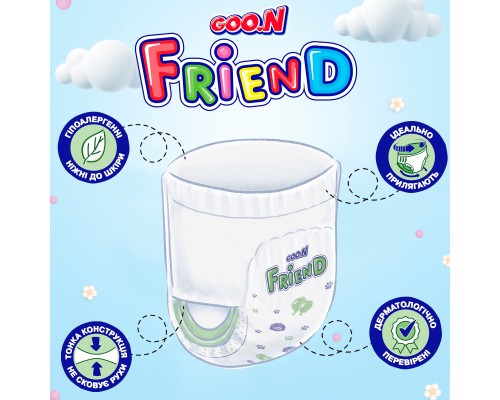 Підгузки GOO.N Friend Трусики 15-25 кг Розмір 6 60 шт (F1010117-006)