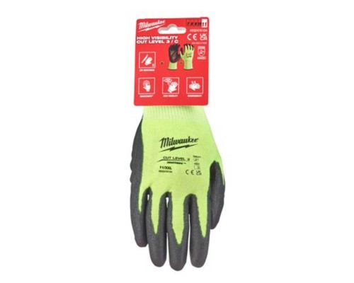 Захисні рукавиці Milwaukee сигнальні з опором порізам 3 рівня, 8/M (4932478131)