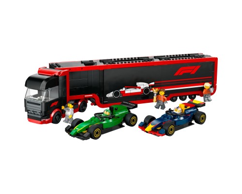 Конструктор LEGO City Вантажівка F1 з автомобілями RB20 та AMR24 (60445)