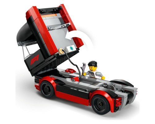 Конструктор LEGO City Вантажівка F1 з автомобілями RB20 та AMR24 (60445)