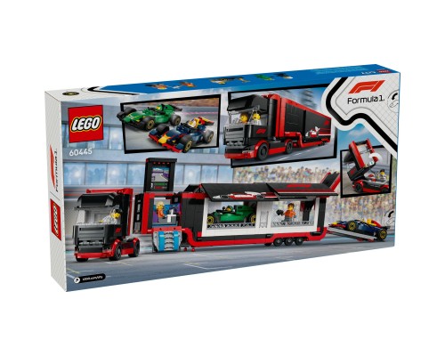 Конструктор LEGO City Вантажівка F1 з автомобілями RB20 та AMR24 (60445)