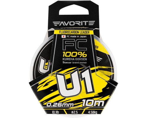 Флюорокарбон Favorite U1 FC 10m 2.5/0.26mm 10.1lb/4.58kg (1693.11.80)