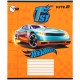 Зошит Kite Hot Wheels, 12 аркушів, коса лінія (HW25-235)