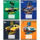 Зошит Kite Hot Wheels, 12 аркушів, коса лінія (HW25-235)