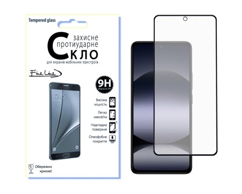 Скло захисне Fine Line Xiaomi Redmi Note 14 Black (FL-TGFG-381)