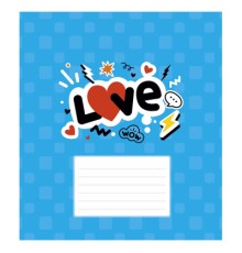 Зошит Школярик Love 12 аркушів лінія (012-3364L)