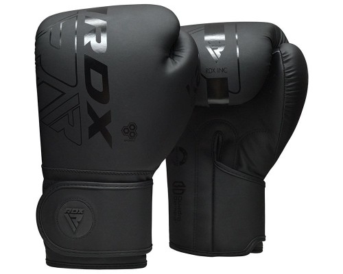 Боксерські рукавички RDX F6 Kara Matte Black 6 унцій (BGR-F6MB-6OZ)