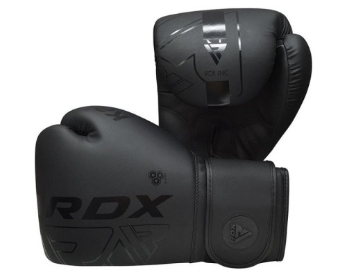 Боксерські рукавички RDX F6 Kara Matte Black 6 унцій (BGR-F6MB-6OZ)