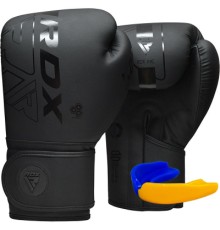 Боксерські рукавички RDX F6 Kara Matte Black 6 унцій (BGR-F6MB-6OZ)