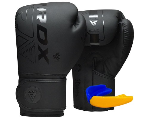 Боксерські рукавички RDX F6 Kara Matte Black 6 унцій (BGR-F6MB-6OZ)