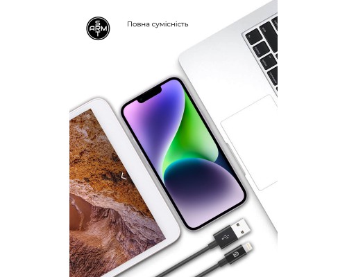 Зарядний пристрій Armorstandart AR-TA800 25W USB-C + cable USB-C to Lightning black (ARM77721)