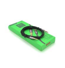 Кабель мультимедійний 3.5mm M to 3.5mm M 1.0m black iKAKU (YT-AUXGJ(M)/(M)-KSC-389-B)