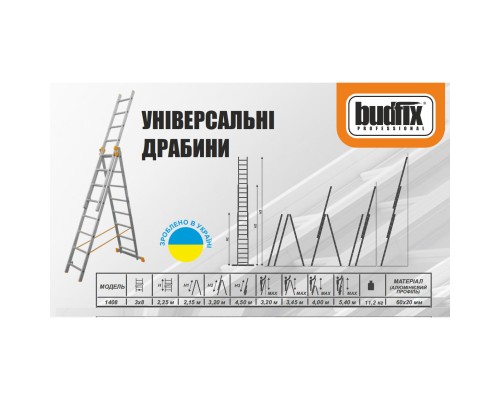 Драбина BUDFIX універсальна - 01408 (3х8) (130731)
