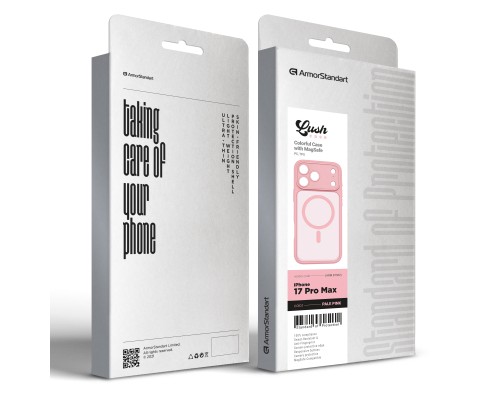 Чохол до мобільного телефона Armorstandart Lush MagCase Apple iPhone 17 Pro Max Pale Pink (ARM87502)