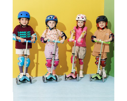 Самокат Micro Mini Deluxe Glow LED льодовик аква (MMD218)