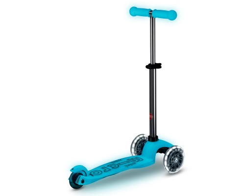 Самокат Micro Mini Deluxe Glow LED льодовик аква (MMD218)