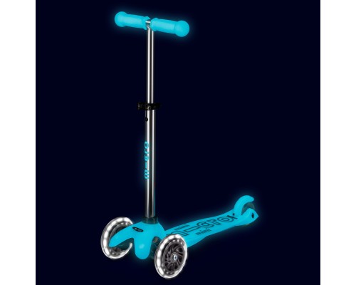 Самокат Micro Mini Deluxe Glow LED льодовик аква (MMD218)