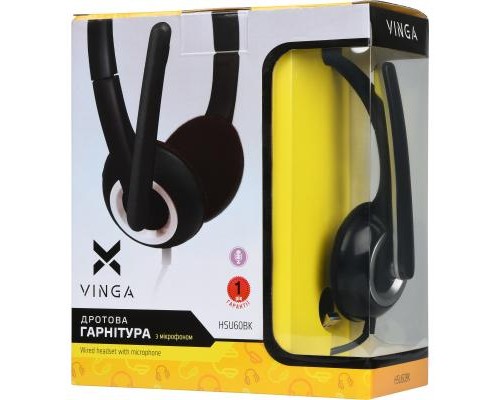 Навушники Vinga HSU60 USB Black (HSU60BK)