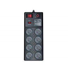 Мережевий фільтр живлення REAL-EL RS-8F USB CHARGE 3m, black (EL122300004)