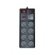 Мережевий фільтр живлення REAL-EL RS-8F USB CHARGE 3m, black (EL122300004)