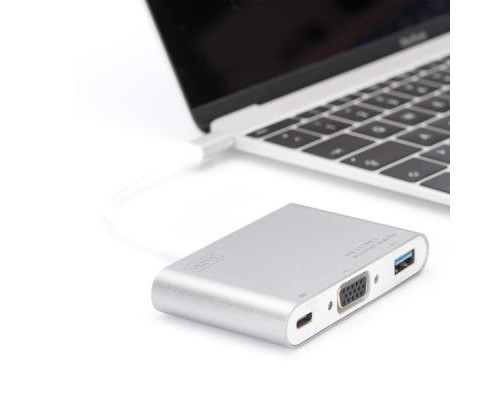 Перехідник Type-C to VGA/USB 3.0/Type-C Digitus (DA-70839)