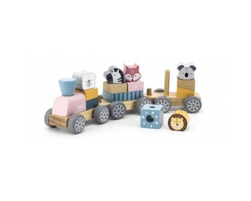 Розвиваюча іграшка Viga Toys PolarB Потяг з тваринами (44015)