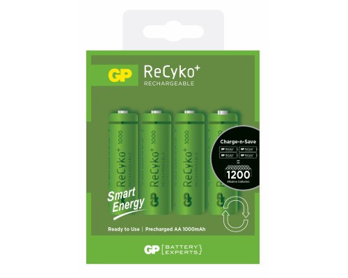 Акумулятор Gp AA 100AAHCE-2GB4 ReCyko+ Smart Energy 1000 mAh * 4 (NiMn) (100AAHCE / 4891199145452) 