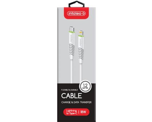 Дата кабель USB-C to Lightning 18W 1,2m CBFLEXTL1 white Intaleo (1283126504099)