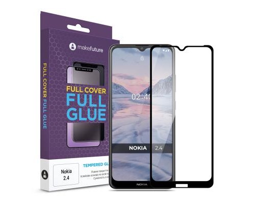 Скло захисне MakeFuture Nokia 2.4 Full Cover Full Glue (MGF-N24)