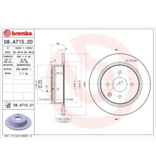 Гальмівний диск Brembo 08.A715.20
