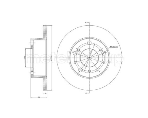 Гальмівний диск METELLI 23-0134