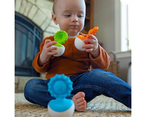 Брязкальце Fat Brain Toys прорізувач-неваляшка dimpl wobl зелений (F2173ML)