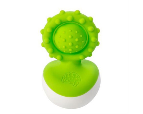 Брязкальце Fat Brain Toys прорізувач-неваляшка dimpl wobl зелений (F2173ML)