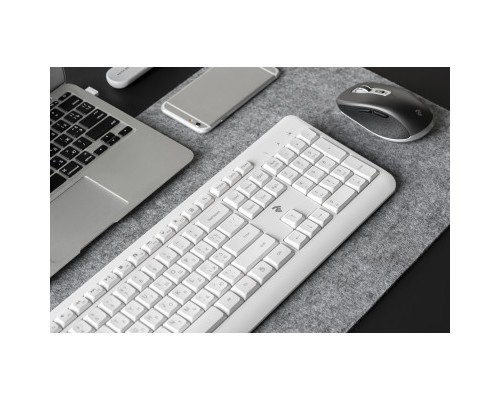 Клавіатура 2E KS220 Wireless White (2E-KS220WW)