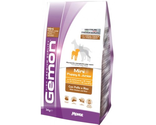Сухий корм для собак Gemon Dog Mini pup&jun курка з рисом 3 кг (8009470386043)